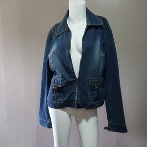 Faded Glory Vintage Denim Jacket Sz L